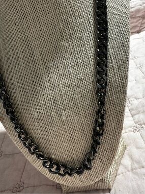 Men's Black Gunmetal Chain Necklace